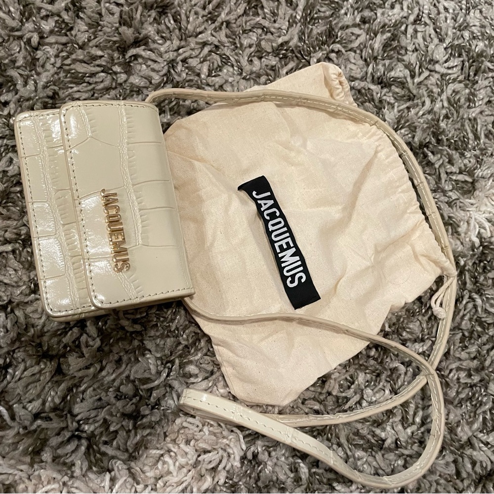 J AUTHENTIC Jacquemus Croc-Embossed Mini Bag SUPER CUTE!!